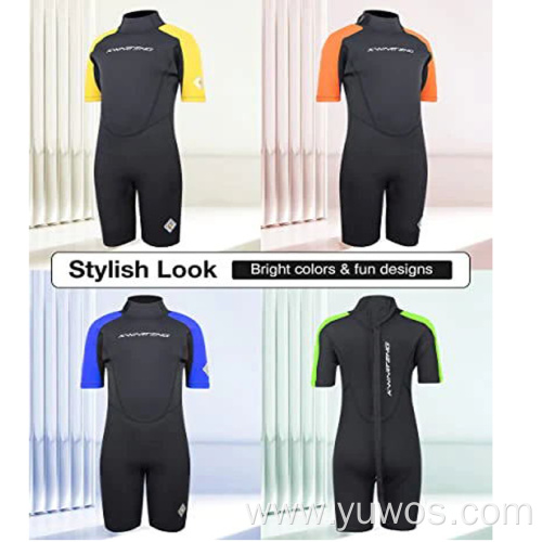 Kids 3/2mm Back Zip Short Sleevve Wetsuit